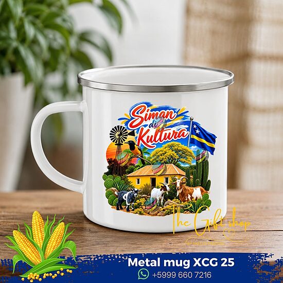 Vintage Metal Mug 12oz